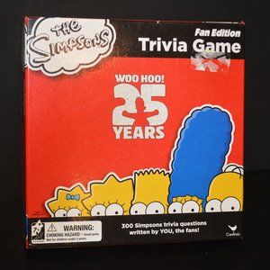 the Simpsons Fan Edition Trivia Board Card Game